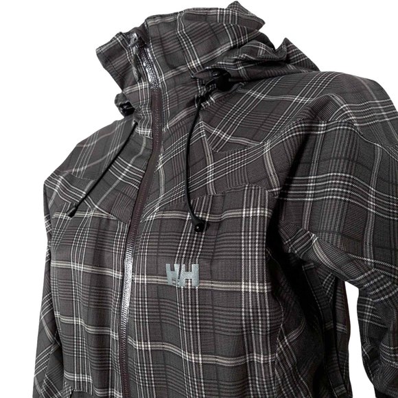 Helly Hansen Jacket Shell Helly Tech Zera Womens Ski Snowboard Hooded Gray Small - Picture 5 of 12